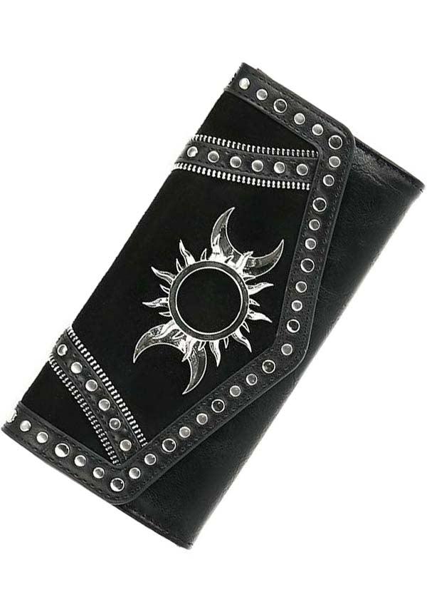 Triple Goddess | WALLET - Beserk - accessories, all, black, clickfrenzy15-2023, discountapp, fp, gothic, gothic accessories, handbags and purses, ladies, moon, oct19, pricematchedtb, purse, repriced030523, restyle, studs, sun, wallet, wallets, wallets and purses