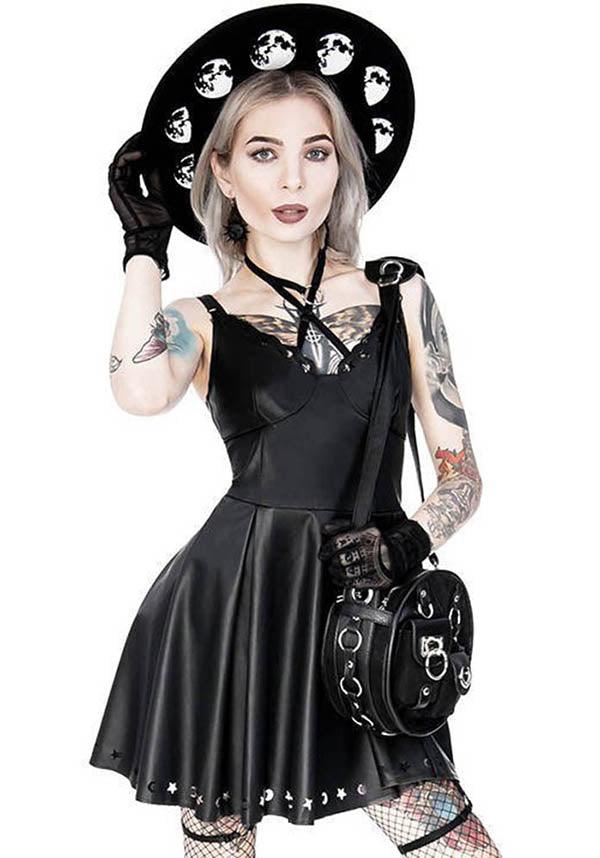 Utility Pocket | ROUND BAG - Beserk - accessories, all, all ladies, bag, bags, black, clickfrenzy15-2023, crescent moon, discountapp, fp, goth, gothic, gothic accessories, gothic bag, hand bag, handbag, handbags and purses, ladies, ladies accessories, moon, oct21, pocket, pockets, R091021, shoulder bag, small bag, techwear