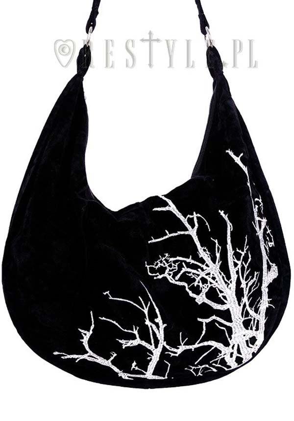 White Branches | HOBO BAG - Beserk - accessories, all, all ladies, bag, bags, big bag, black, black and white, discountapp, fp, googleshopping, goth, gothic, gothic accessories, gothic bag, green witch, hand bag, handbag, handbags, handbags and purses, labelnew, ladies, ladies accessories, large bag, may23, mens accessories, nature, R250523, RS220408, shoulder bag, slingbag, spooky tree, tree, witch, witches, witchy, women, womens
