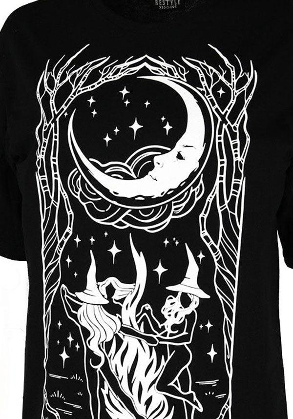 Witches Chant | Oversized T-SHIRT - Beserk - all, all clothing, all ladies, all ladies clothing, aug19, black, clickfrenzy15-2023, clothing, discountapp, edgy, fp, gothic, ladies, ladies clothing, ladies shirt, ladies tshirt, mens, mens clothing, moon, restyle, shirt, shirts, t-shirt, tarot, tees and shirt, tees and shirts, top, tops, tshirt, tshirts, tshirts and tops, witch, witches, womens shirt, womens shirts