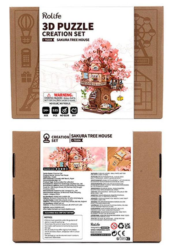 Sakura Tree House | 3D WOODEN PUZZLE