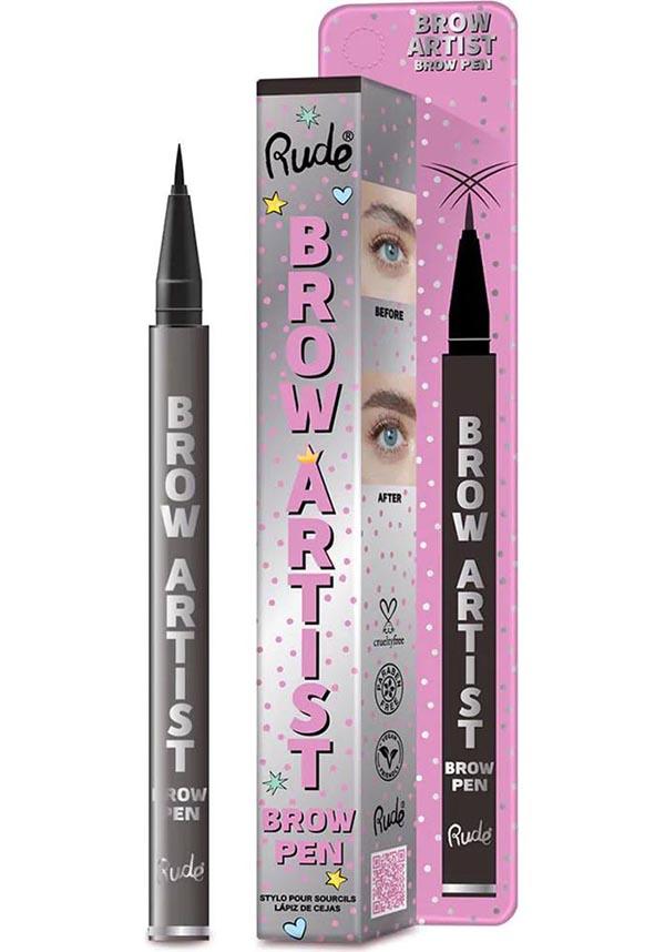 Brow Artist [Black Brown] | BROW PEN - Beserk - all, brown, clickfrenzy15-2023, cosmetics, cruelty free, cruetly free, dark brown, dec22, discountapp, eye, eyebrow, eyes, fp, googleshopping, labelvegan, make up, makeup, R151222, RCS16706, rude cosmetics, vegan