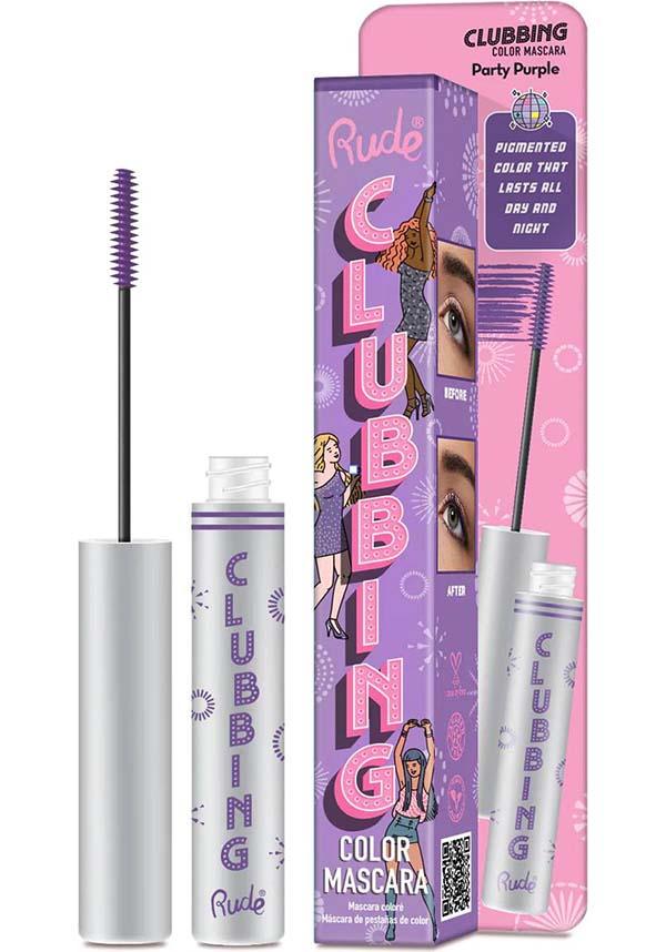 Clubbing [Party Purple] | COLOR MASCARA - Beserk - all, colour:purple, colourful, colours, cosmetics, discountapp, eye, eyelashes, eyes, fp, googleshopping, gothic cosmetics, halloween cosmetics, halloween makeup, jun23, labelnew, labelvegan, make up, makeup, mascara, purple, R130623, RC17269, rude cosmetics, special effects makeup, special fx makeup, vegan