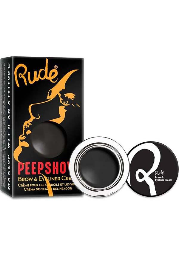 Dark Side Peep Show | BROW &amp; EYELINER CREAM - Beserk - all, all ladies, black, brown, brows, clickfrenzy15-2023, cosmetics, cream, discountapp, eyebrow, eyeliner, eyeshadow cream, fp, goth, gothic, labelvegan, ladies, liner, make up, makeup, nov21, R111121, RCS15663, rude cosmetics, vegan