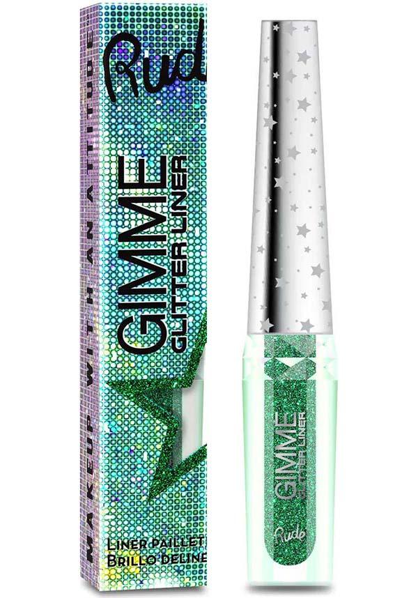 Gimme Glitter [Beaming] | LINER - Beserk - all, christmas cosmetics, clickfrenzy15-2023, cosmetic glitter, cosmetics, cruelty free, discountapp, eye, eyeliner, eyes, fp, glitter, green, labelvegan, liner, liquid eyeliner, make up, makeup, nov20, rude cosmetics, vegan