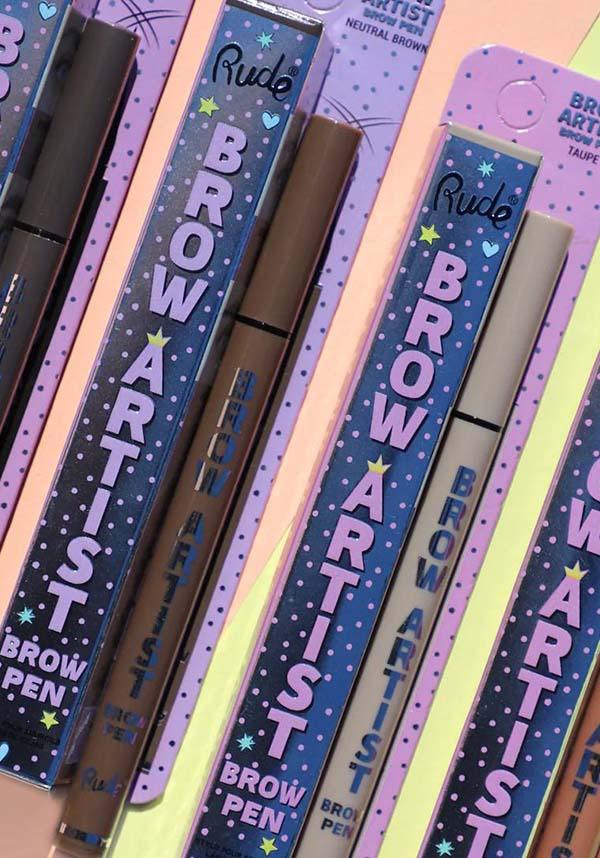 Brow Artist [Black Brown] | BROW PEN - Beserk - all, brown, clickfrenzy15-2023, cosmetics, cruelty free, cruetly free, dark brown, dec22, discountapp, eye, eyebrow, eyes, fp, googleshopping, labelvegan, make up, makeup, R151222, RCS16706, rude cosmetics, vegan
