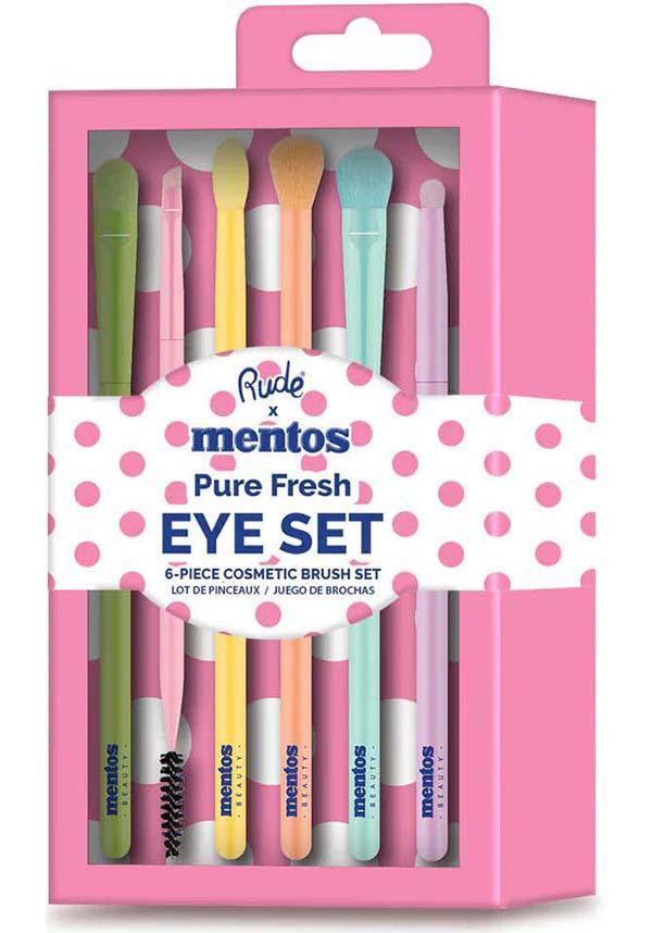 Mentos | EYE BRUSH SET - Beserk - all, brush, brushes, brushes and tools, cosmetics, discountapp, eye, eye shadow, eyebrow, eyes, eyeshadow, fp, googleshopping, jun23, labelnew, labelvegan, make up, makeup, makeup brush, makeup tools, multi, multicolour, pastel, pastel goth, R130623, RC17269, rude cosmetics, tools and brushes, vegan