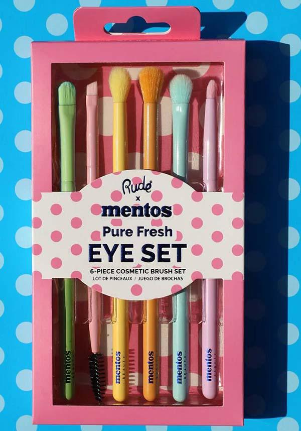 Mentos | EYE BRUSH SET - Beserk - all, brush, brushes, brushes and tools, cosmetics, discountapp, eye, eye shadow, eyebrow, eyes, eyeshadow, fp, googleshopping, jun23, labelnew, labelvegan, make up, makeup, makeup brush, makeup tools, multi, multicolour, pastel, pastel goth, R130623, RC17269, rude cosmetics, tools and brushes, vegan
