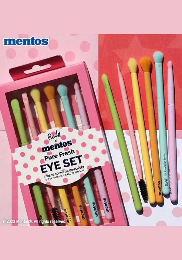 Mentos | EYE BRUSH SET - Beserk - all, brush, brushes, brushes and tools, cosmetics, discountapp, eye, eye shadow, eyebrow, eyes, eyeshadow, fp, googleshopping, jun23, labelnew, labelvegan, make up, makeup, makeup brush, makeup tools, multi, multicolour, pastel, pastel goth, R130623, RC17269, rude cosmetics, tools and brushes, vegan