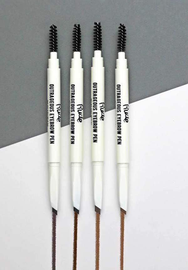 Outrageous [Black Brown] | EYEBROW PEN - Beserk - all, black, clickfrenzy15-2023, cosmetics, cruelty free, discountapp, eye, eyebrow, eyes, fp, labelvegan, make up, makeup, nov20, rude cosmetics, vegan