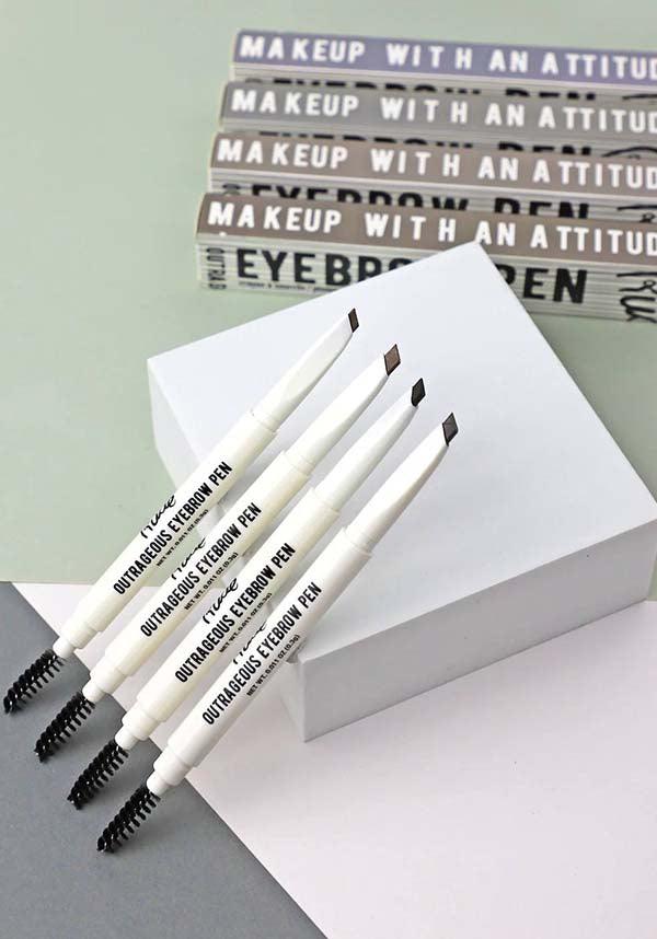 Outrageous [Black Brown] | EYEBROW PEN - Beserk - all, black, clickfrenzy15-2023, cosmetics, cruelty free, discountapp, eye, eyebrow, eyes, fp, labelvegan, make up, makeup, nov20, rude cosmetics, vegan