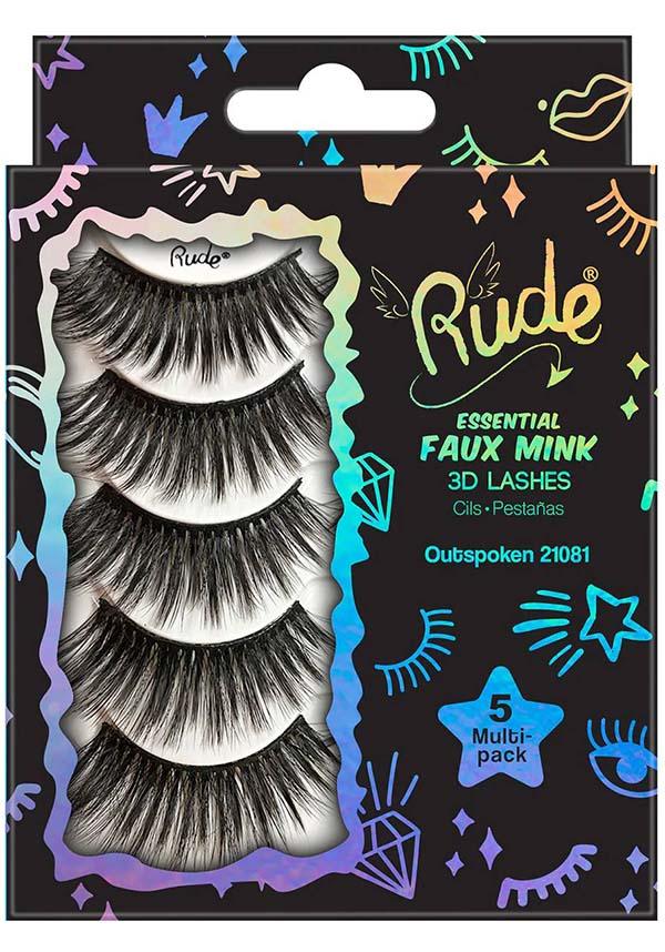 Outspoken | MINK 3D LASHES [5 MULTI-PACK] - Beserk - all, all ladies, black, clickfrenzy15-2023, cosmetics, dec21, discountapp, drag, drag queen, eye lashes, eyelashes, eyes, fake lashes, false lashes, fp, labelvegan, ladies, lashes, make up, makeup, R221221, RCS15814, vegan