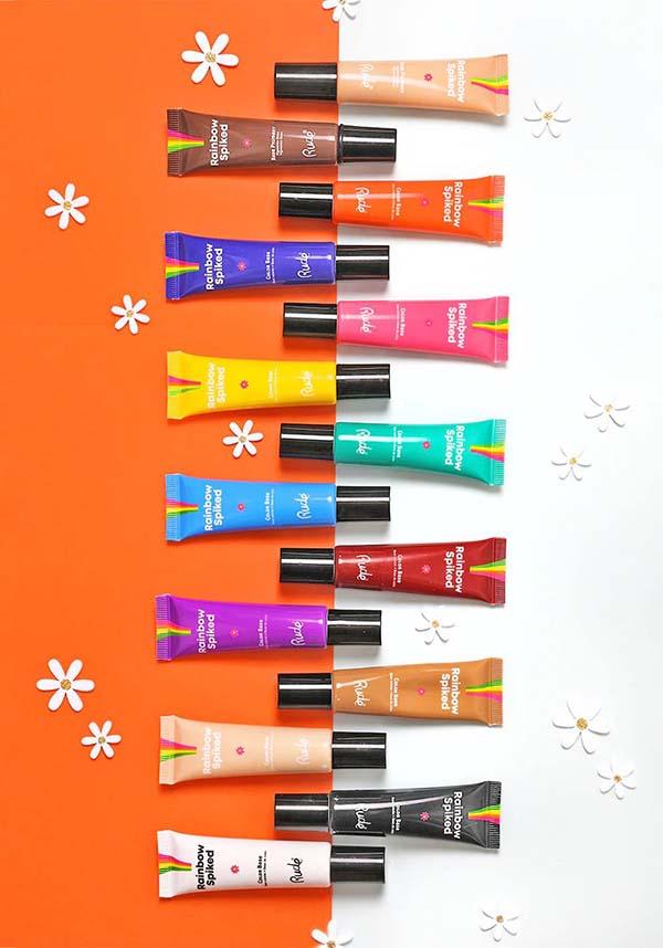 Rainbow Spiked [Black] | BASE PIGMENT - Beserk - all, base, black, cosmetics, cosplay, costume, discountapp, eye, eye shadow, eyes, eyeshadow, eyeshadow liquid, face, fp, googleshopping, gothic cosmetics, halloween cosmetics, halloween costume, halloween makeup, jun23, labelnew, labelvegan, make up, makeup, primer, R130623, RC17269, rude cosmetics, scary costume, special effects makeup, special fx makeup, vegan