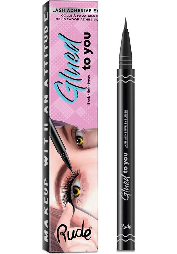 Stuck On You [Black] | LASH ADHESIVE EYELINER - Beserk - all, black, clickfrenzy15-2023, cosmetics, cruelty free, discountapp, eyelashes, eyeliner, eyes, fake, false, fp, glues, gothic cosmetics, labelvegan, lashes, liquid eyeliner, make up, makeup, may21, R270521, rude cosmetics, vegan