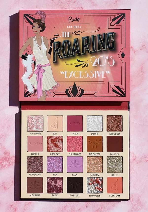 The Roaring Excessive 20’s | EYESHADOW PALETTE - Beserk - all, brown, clickfrenzy15-2023, cosmetic glitter, cosmetics, discountapp, eye, eyes, eyeshadow, eyeshadow pressed, fp, gift, gift idea, gift ideas, gifts, glitter, glitter cosmetics, googleshopping, make up, makeup, nude, palette, pink, purple, R210922, RC16476, rude cosmetics, sep22, Sept, shimmer