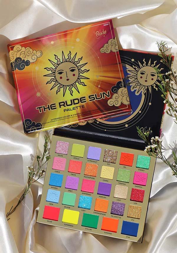 The Rude Sun | PALETTE - Beserk - all, apr22, blue, clickfrenzy15-2023, cosmetic glitter, cosmetics, discountapp, eyes, eyeshadow, eyeshadow pressed, fp, glitter, gold, green, make up, makeup, orange, palette, pink, purple, R240422, RCS16153, red, shimmer, yellow