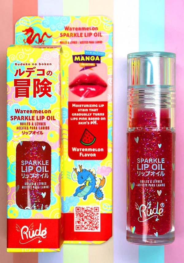 Manga Watermelon | SPARKLE LIP OIL - Beserk - all, christmas gift, christmas gifts, clickfrenzy15-2023, cosmetic glitter, cosmetics, cute, dec22, discountapp, fp, gift, gift idea, gift ideas, gifts, glitter, googleshopping, labelvegan, lip, lip gloss, lips, make up, makeup, oil, pink, R151222, RCS16706, sparkle, vegan, watermelon