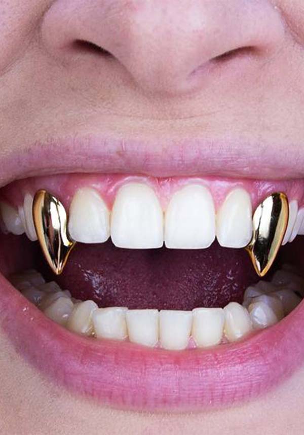 Scarecrow - Glam Deluxe Gold Small Custom Fangs - Buy Online Australia