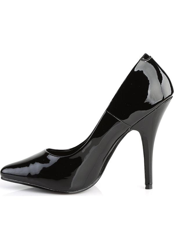 SEDUCE-420 [Black Patent] | HEELS [PREORDER] - Beserk - all, black, clickfrenzy15-2023, discountapp, fp, goth, gothic, heel, heels, heels [preorder], labelpreorder, labelvegan, office, patent, pin up, pinup, pleaser, point, pointed, pointed toe, pointy, ppo, preorder, shiny, shoes, vegan, vintage
