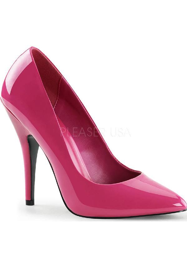 SEDUCE-420 [Hot Pink] | HEELS [PREORDER] - Beserk - all, clickfrenzy15-2023, discountapp, fp, heels, heels [preorder], labelpreorder, labelvegan, office, pink, pleaser, ppo, preorder, shiny, shoes, vegan
