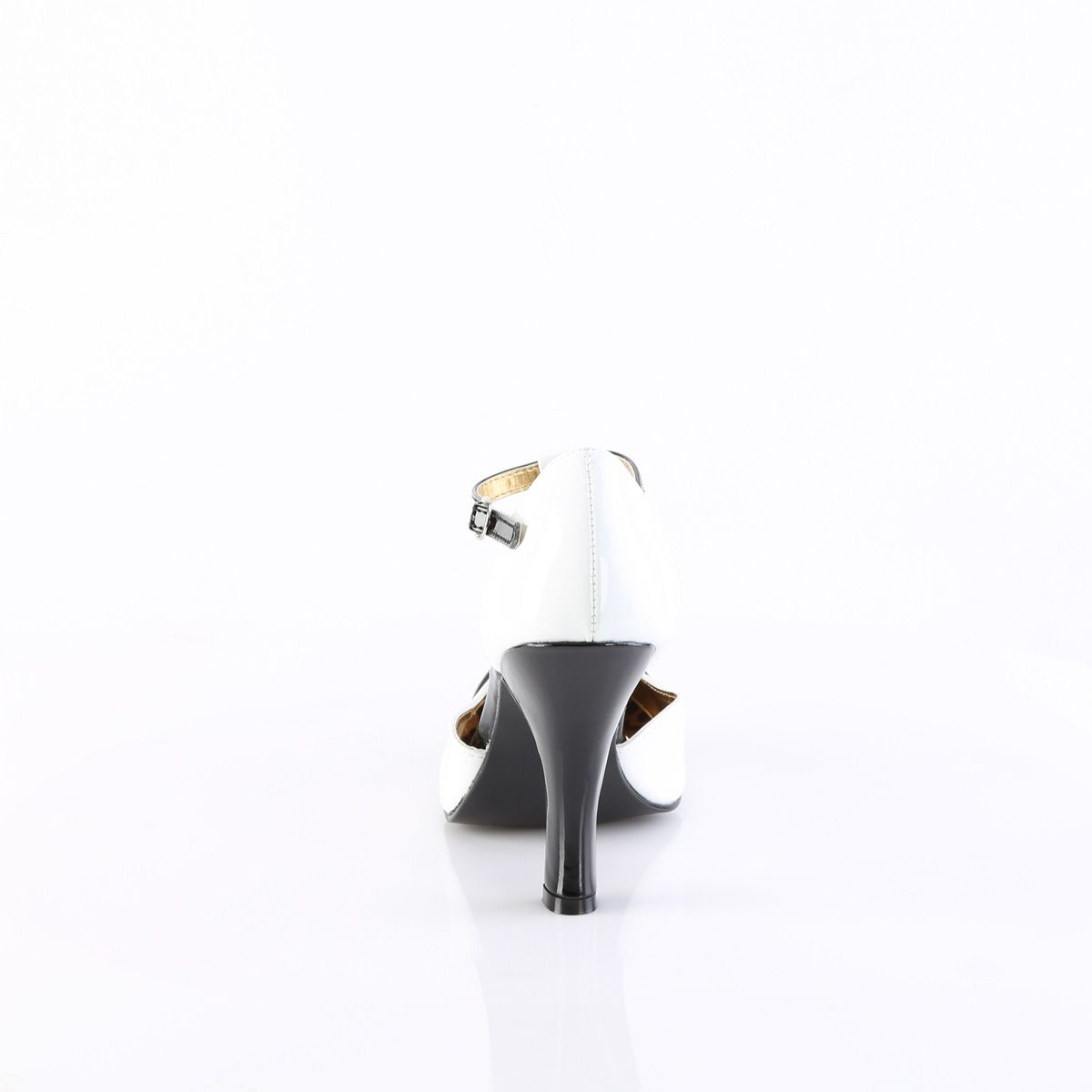 Pinup Couture Shoes SMITTEN-10 [White/Black] - Side View