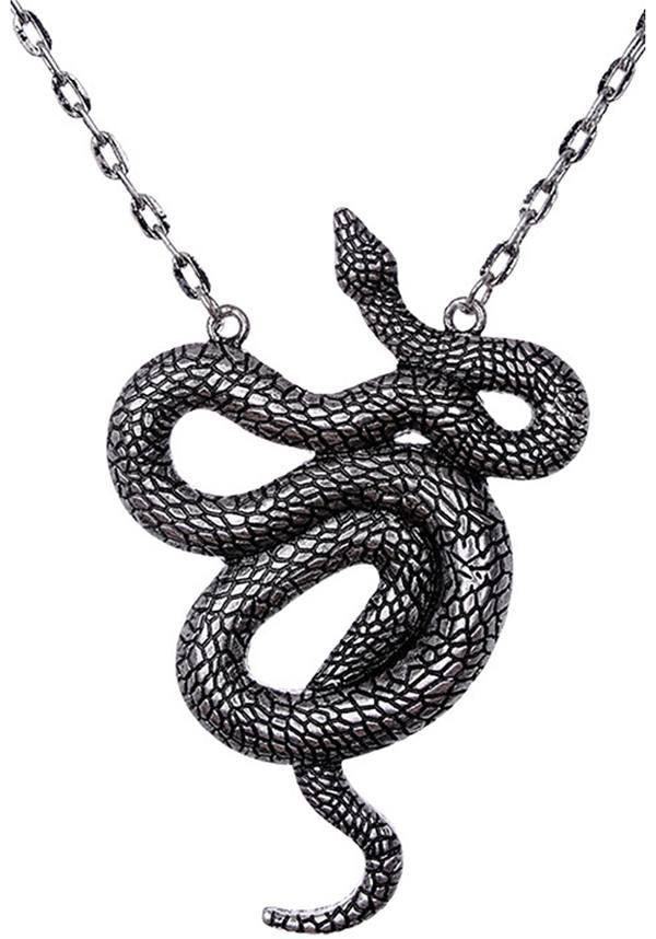 Snake | NECKLACE - Beserk - accessories, all, clickfrenzy15-2023, discountapp, fp, gothic, gothic accessories, jewellery, jewelry, ladies accessories, necklace, pendant, restyle, silver, snake