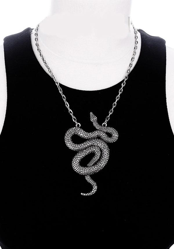 Snake | NECKLACE - Beserk - accessories, all, clickfrenzy15-2023, discountapp, fp, gothic, gothic accessories, jewellery, jewelry, ladies accessories, necklace, pendant, restyle, silver, snake