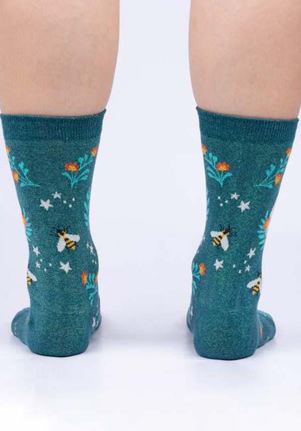 Bee Dazzling | CREW SOCKS - Beserk - accessories, all, all ladies, bee, cpgstinc, crescent moon, crew socks, discountapp, fp, gift socks, gifts socks, go4sports, googleshopping, gothic accessories, hosiery and socks, kids accessories, kids socks, labelnew, ladies, ladies accessories, ladies socks, may23, men, mens, mens accessories, mens gifts, mens socks, mens underwear and socks, mid high socks, moon, moon phase, nature, R280523, SO00076238, sock it to me, socks, sparkle, sparkly, teal, women, womens