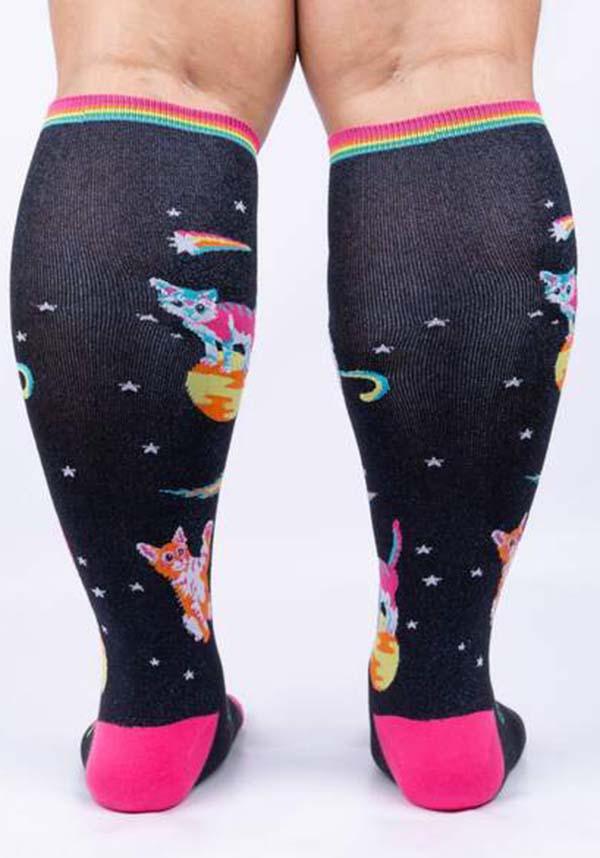 Space Cats [Curvy] | KNEE HIGH SOCKS