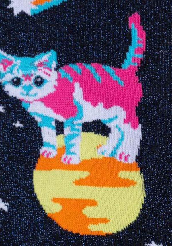 Space Cats [Curvy] | KNEE HIGH SOCKS