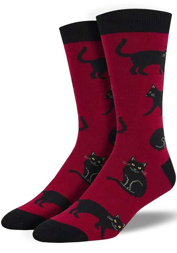 Socksmith Bamboo Black Cat Red Socks Mens Buy Online Australia
