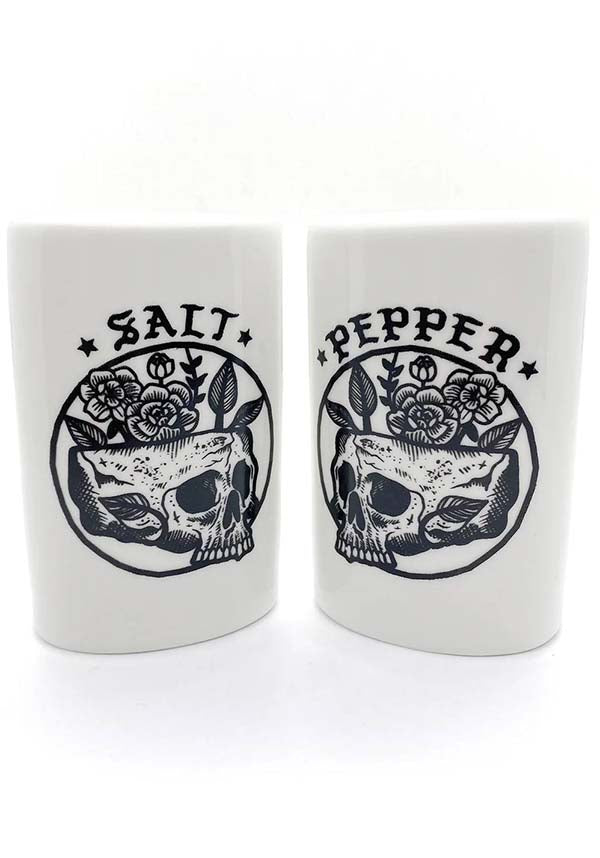 Floral Skull | SALT AND PEPPER SHAKERS*