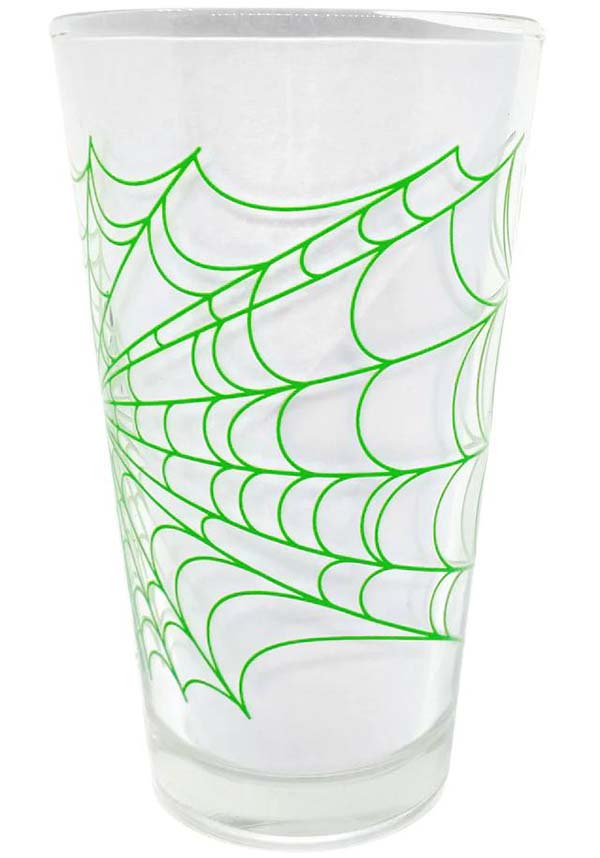 Spiderweb [Neon Green] | PINT GLASS