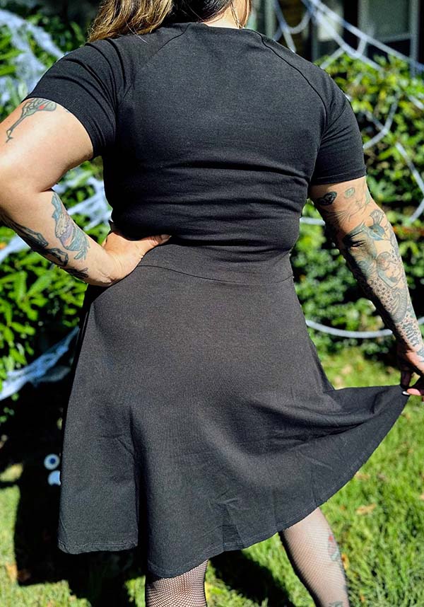 Spooky Pinup | RAGLAN SKATER DRESS**