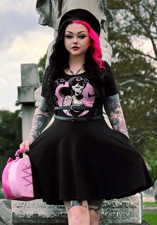 Spooky Pinup | RAGLAN SKATER DRESS**