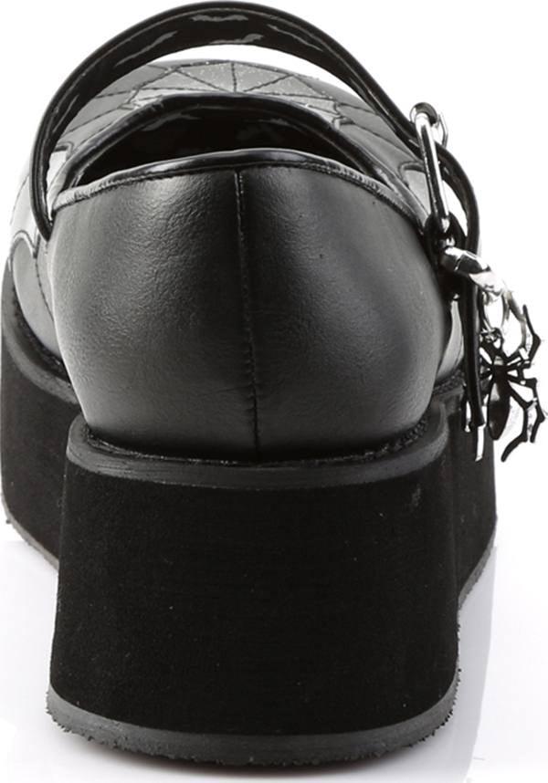 SPRITE-05 [Black] | PLATFORMS [PREORDER] - Beserk - all, black, clickfrenzy15-2023, demonia, demonia shoes, discountapp, fp, halloween, labelpreorder, labelvegan, lolita, mary janes, platforms, platforms [preorder], pleaserimageupdated, ppo, preorder, shoes, spider, spiderweb, vegan, web