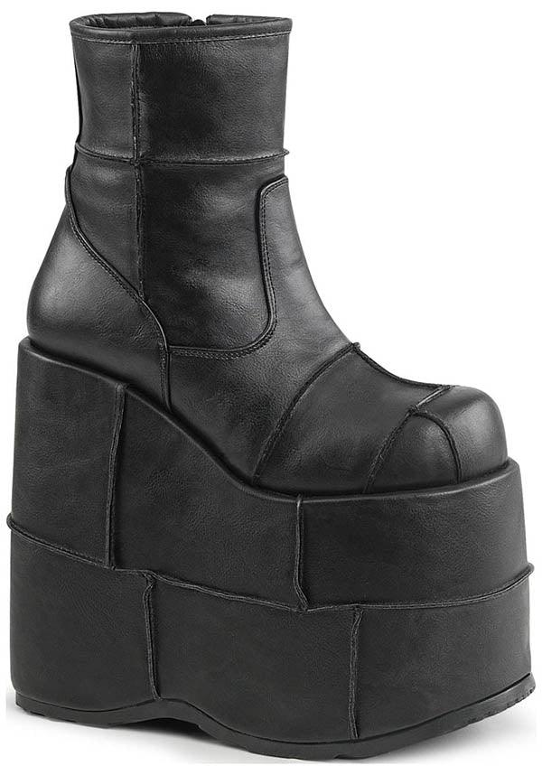 STACK-201 [Black] | PLATFORM BOOTS [PREORDER] - Beserk - all, black, boots, boots [preorder], clickfrenzy15-2023, demonia, demonia shoes, discountapp, fp, labelpreorder, labelvegan, mens shoes, platforms, platforms [preorder], pleaserimageupdated, ppo, preorder, shoes, vegan