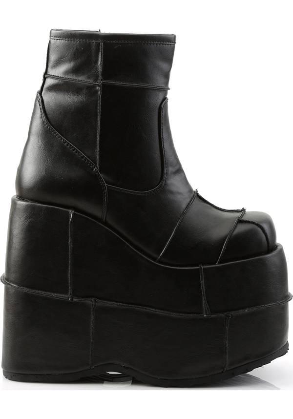 STACK-201 [Black] | PLATFORM BOOTS [PREORDER] - Beserk - all, black, boots, boots [preorder], clickfrenzy15-2023, demonia, demonia shoes, discountapp, fp, labelpreorder, labelvegan, mens shoes, platforms, platforms [preorder], pleaserimageupdated, ppo, preorder, shoes, vegan