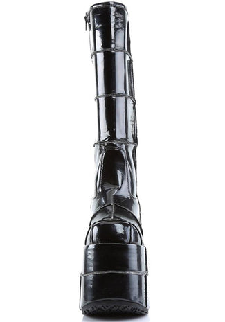 DELIGHT-3050 Platform Boot  | Black Patent