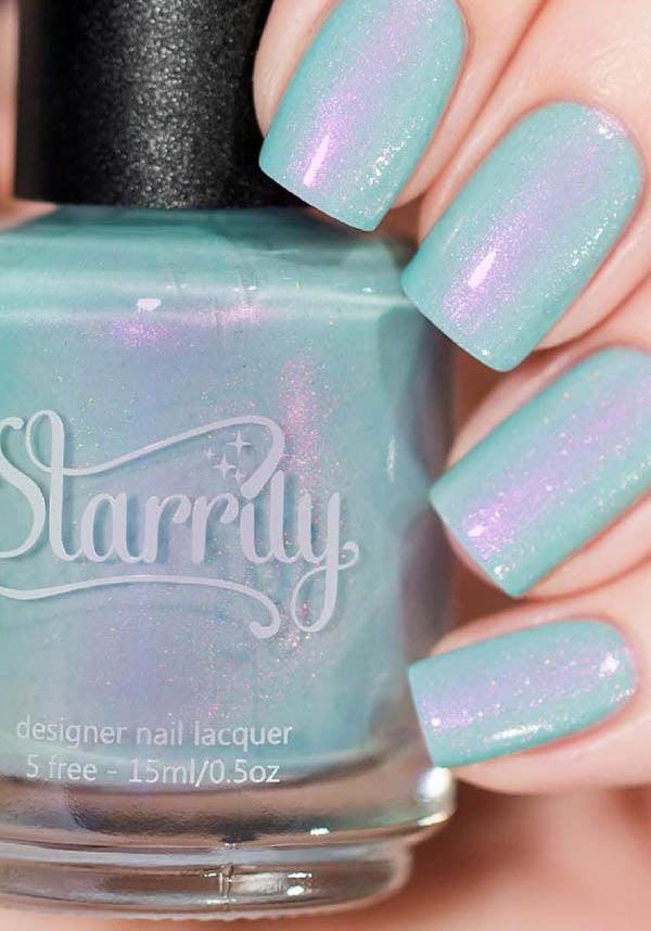 Clockwork Roses | NAIL POLISH - Beserk - all, blue, clickfrenzy15-2023, colour:blue, colour:green, cosmetics, discountapp, fp, green, holographic, labelvegan, light blue, mar22, nail, nail art, nail artist, nail polish, nail polishes, nail varnish, nails, pastel blue, polish, polishes, R250322, shimmer, STA109, varnish, vegan