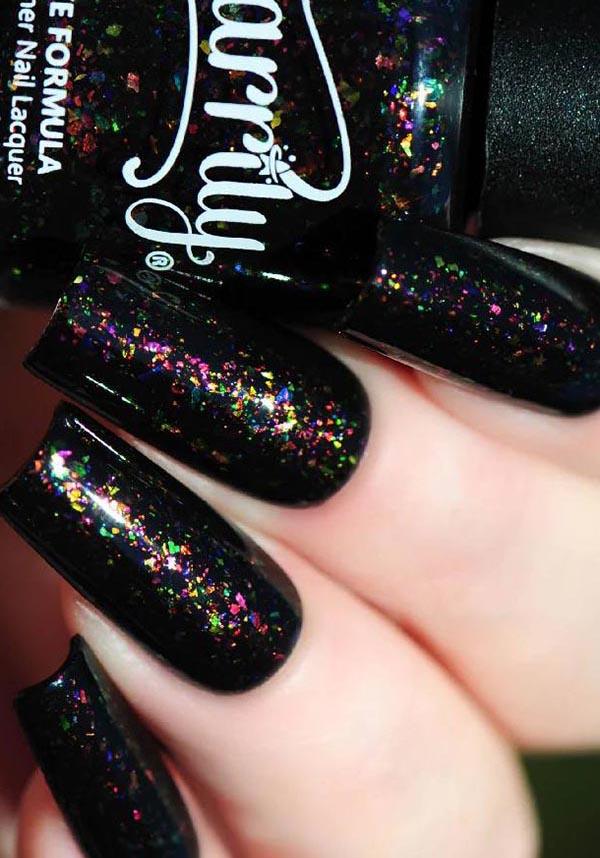 Planet X | NAIL POLISH - Beserk - all, black, clickfrenzy15-2023, cosmetic glitter, cosmetics, cruelty free, cruetly free, discountapp, fp, glitter, glitter cosmetics, googleshopping, goth, gothic, gothic cosmetics, halloween cosmetics, iridescent, jan23, labelvegan, multicolour, nail, nail art, nail artist, nail polish, nail polishes, nail varnish, nails, polish, polishes, R120123, STA120, starrily, varnish, vegan