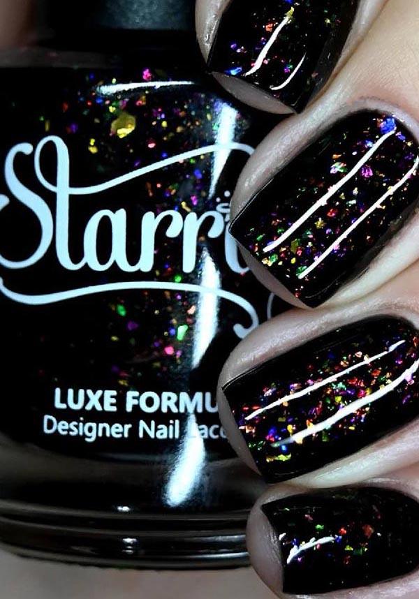 Planet X | NAIL POLISH - Beserk - all, black, clickfrenzy15-2023, cosmetic glitter, cosmetics, cruelty free, cruetly free, discountapp, fp, glitter, glitter cosmetics, googleshopping, goth, gothic, gothic cosmetics, halloween cosmetics, iridescent, jan23, labelvegan, multicolour, nail, nail art, nail artist, nail polish, nail polishes, nail varnish, nails, polish, polishes, R120123, STA120, starrily, varnish, vegan
