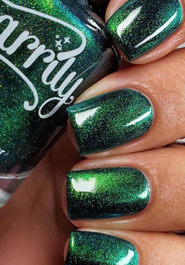 Pluto | NAIL POLISH - Beserk - all, clickfrenzy15-2023, cosmetics, cruelty free, cruetly free, discountapp, fp, glitter, googleshopping, green, holo, holographic, labelvegan, nail, nail art, nail polish, nail polishes, nail varnish, nails, polish, polishes, R160922, sep22, sparkle, STA115, starrily, varnish, vegan