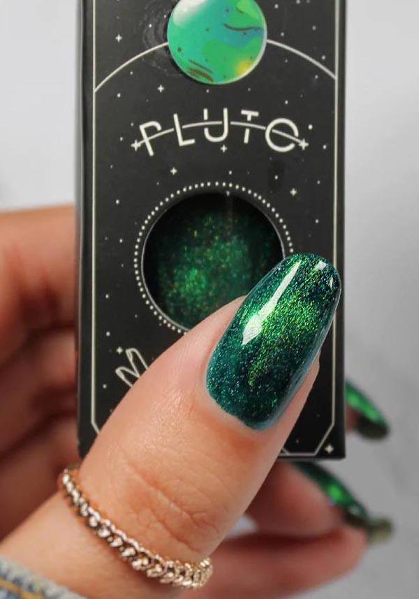 Pluto | NAIL POLISH - Beserk - all, clickfrenzy15-2023, cosmetics, cruelty free, cruetly free, discountapp, fp, glitter, googleshopping, green, holo, holographic, labelvegan, nail, nail art, nail polish, nail polishes, nail varnish, nails, polish, polishes, R160922, sep22, sparkle, STA115, starrily, varnish, vegan