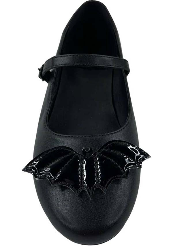Mary Jane Bat All Black | FLATS