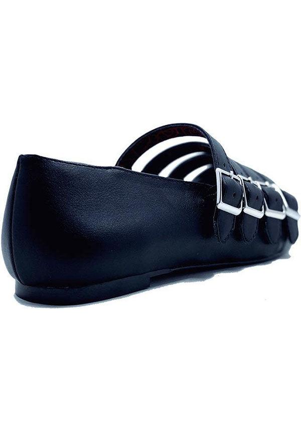 Coven [Black] | FLATS - Beserk - all, all ladies, black, buckle, buckle up, buckles, clickfrenzy15-2023, discountapp, exclusive, flats, flats [in stock], fp, goth, gothic, in stock, instock, jul21, labelexclusive, labelinstock, labelvegan, ladies, R010721, renaissance, shoes, strangecult, strangecvlt, vegan, witch, witches, witchy