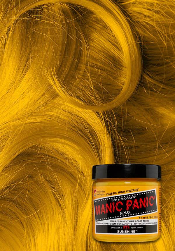 Sunshine | CLASSIC COLOUR - Beserk - all, clickfrenzy15-2023, cosmetics, cpgstinc, discountapp, dye, ebaymp, fp, hair colour, hair dye, hair yellow, labelvegan, manic panic, manic panic hair, vegan, yellow