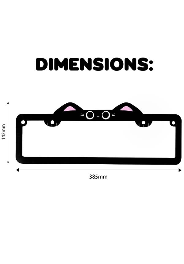 Black Kitty [Slimline] | PLATE FRAME