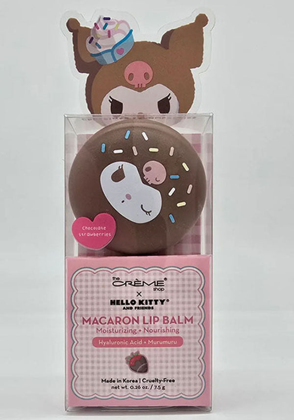 Kuromi [Chocolate Strawberries] Macaron | LIP BALM