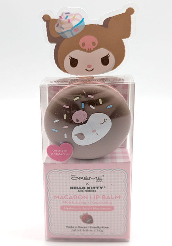 Kuromi [Chocolate Strawberries] Macaron | LIP BALM